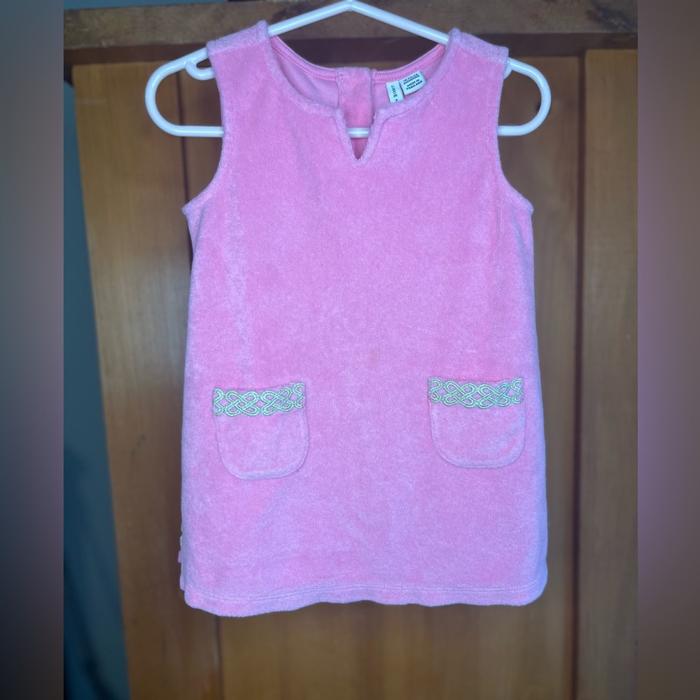 Janie and Jack Pink Terrycloth dress swim cover up Infant 6-12 Months